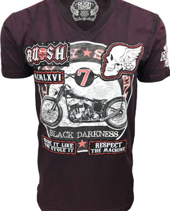 RUSH COUTURE BLACK DARKNESS V-NECK TEE