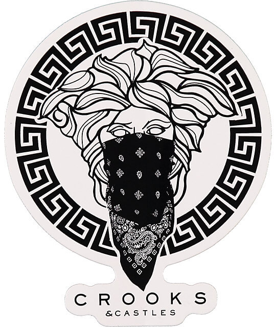 CROOKS & CASTLES GRECO STICKER - Boutique Voltage