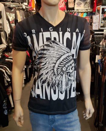 RUSH COUTURE AMERICAN GANGSTER V-NECK TEE