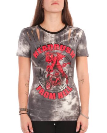 HEADRUSH THE HARD BELIEVER CREW NECK TIE DYE T-SHIRT