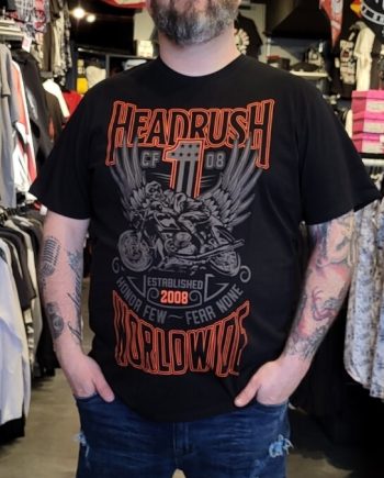 Headrush the worldwide embro t-shirt ( dispo en SMALL seulement )