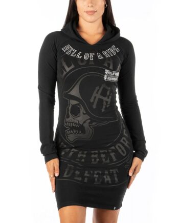 Headrush the black manta hooded dress